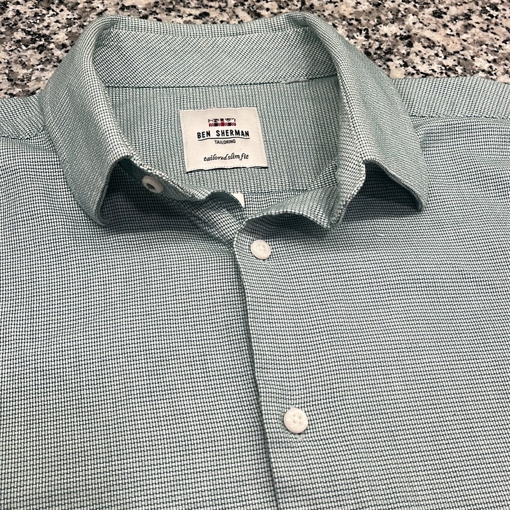 Ben Sherman Tailored Slim Fit Dress Shirt- Size 16 (34-35) - Picture 4 of 6